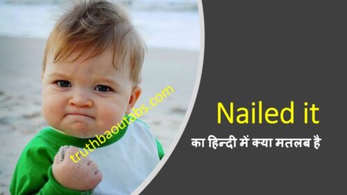 Nailed it Meaning in Hindi: Nailed it का हिन्दी में क्या मतलब है?