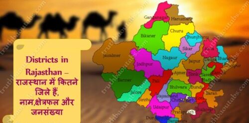 Districts in Rajasthan – राजस्थान में कितने जिले हैं, नाम,क्षेत्रफल और जनसंख्या