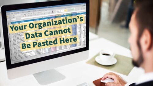 Cannot Paste Your Organization's Data Here